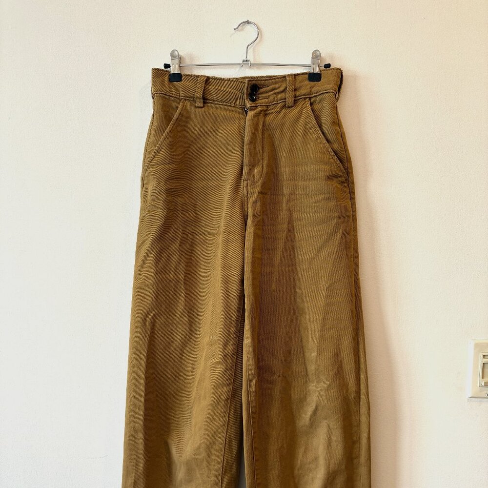 EVERLANE THE ORGANIC WIDE-LEG PANT IN TAPENADE